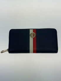 【中古】TOMMY HILFIGER◆長財布/PVC/NVY/メンズ【服飾雑貨他】