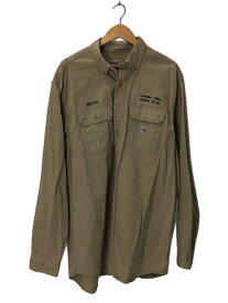 【中古】Carhartt◆FRツイルシャツ/長袖シャツ/XL/コットン/BEG/無地/FRS160【メンズウェア】