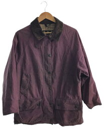 【中古】Barbour◆コート/コットン/パープル/無地【レディースウェア】