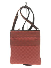 【中古】LOEWE◆ショルダーバッグ/キャンバス/RED/総柄【バッグ】