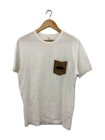 【中古】COACH◆Tシャツ/M/コットン/WHT/ポケットT【メンズウェア】