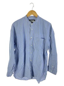 【中古】MAISON SPECIAL◆Prime-Over Band Collar Shirt/0/コットン/BLU/ストライプ/11232311211【メンズウェア】