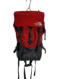 【中古】THE NORTH FACE◆リュック/キャンバス/RED/無地【バッグ】