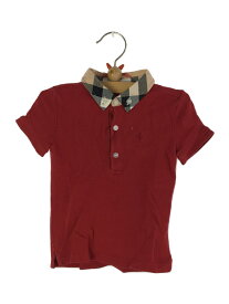 【中古】BURBERRY CHILDREN◆ポロシャツ/80cm/コットン/RED【キッズ】