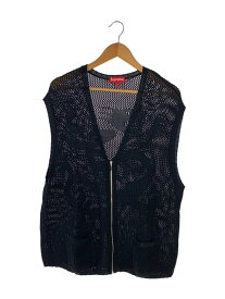 【中古】Supreme◆23SS/Dragon Zip Up Sweater Vest/M/コットン/BLK/SUPPTl006【メンズウェア】