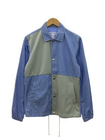 【中古】COMME des GARCONS SHIRT◆19SS/パッチワークデザインシャツ/コーチジャケット/S/BLU/ストライプ/S27162【メンズウェア】