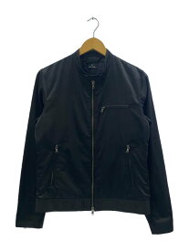 【中古】PS Paul Smith◆シングルライダースジャケット/M/ヘンプ/BLK/無地/PP-BG-48853【メンズウェア】