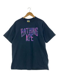 【中古】A BATHING APE◆COLOR CAMO NYC LOGO TEE/Tシャツ/XL/コットン/BLK/プリント/001TEI301015M【メンズウェア】