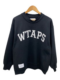 【中古】WTAPS◆スウェット/L/コットン/ブラック/無地/202ATDT-CSM11【メンズウェア】