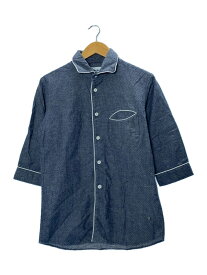 【中古】Vivienne Westwood MAN◆パジャマシャツ/七分袖シャツ/44/コットン/ブルー/ドット/VW-CR-86480【メンズウェア】
