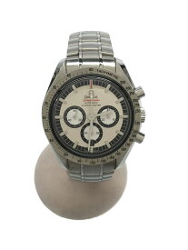 【中古】OMEGA◆スピードマスター_レジェンド_シューマッハ_AT_SS_42mm/SLV/SLV/20230810日差+2【服飾雑貨他】