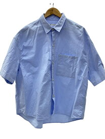 【中古】ZARA◆7分袖カットソー/XL/コットン/BLU/無地【メンズウェア】