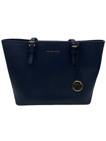 【中古】MICHAEL KORS◆トートバッグ/レザー/ネイビー/無地/35H7GTVT2L【バッグ】