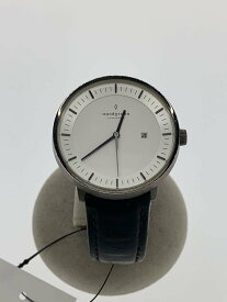 【中古】nordgreen◆クォーツ腕時計/アナログ/レザー/WHT【服飾雑貨他】