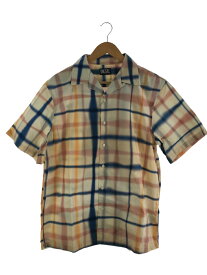 【中古】DIESEL◆半袖シャツ/48/コットン/CRM/チェック/S-FRANK-CHECK SHIRT/タグ付き【メンズウェア】