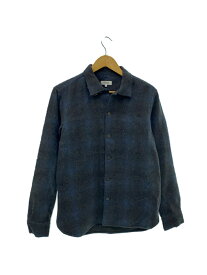 【中古】LANVIN en Bleu◆LB-WR-74608/コート/50/コットン/ネイビー/チェック【メンズウェア】