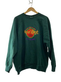【中古】HARD ROCK CAFE◆スウェット/XL/コットン/GRN【メンズウェア】