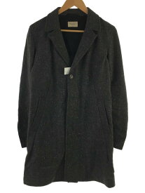 【中古】NUDIE JEANS◆LEON COAT/チェスターコート/XS/ウール/GRY/無地【メンズウェア】