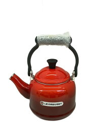 【中古】LE CREUSET◆調理器具その他/ホーローケトル/デミ/やかん/容量:1L/RED【キッチン用品】