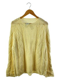 【中古】Maison Margiela◆destroyed wool sweater/21AW/L/コットン/CRM/無地/S50GP0252【メンズウェア】