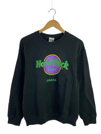 【中古】HARD ROCK CAFE◆スウェット/M/コットン/BLK/プリント/osaka【メンズウェア】