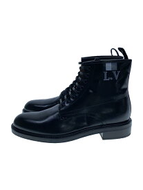 【中古】LOUIS VUITTON◆パテントレザー8ホールブーツ/UK7/BLK/レザー/DI1128【シューズ】