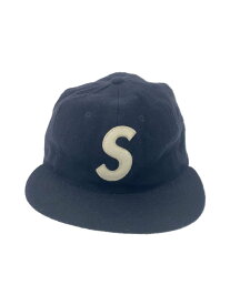 【中古】Supreme◆wool S logo 6-panel cap/キャップ/ウール/BLK/メンズ【服飾雑貨他】