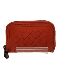 【中古】BOTTEGA VENETA◆イントレチャート/コインケース/レザー/RED/レディース【服飾雑貨他】