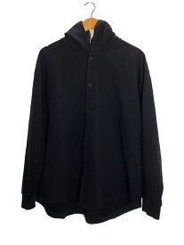 【中古】REVERBERATE/HOODED SHIRT/フーデッドシャツ/長袖シャツ/2/コットン/ブラック【メンズウェア】