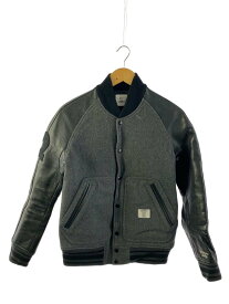 【中古】BEDWIN & THE HEARTBREAKERS◆スタジャン/--/ウール/GRY/無地/レザー切り替え【メンズウェア】