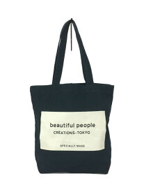 【中古】beautiful people◆SDGs name tag tote bag/トートバッグ/ネイビー/7216611901【バッグ】