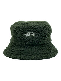 【中古】STUSSY◆バケットハット/--/ポリエステル/KHK/無地/メンズ/1321070【服飾雑貨他】