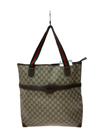 【中古】GUCCI◆ハンドバッグ/--/BEG/総柄【バッグ】