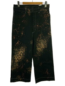 【中古】Sasquatchfabrix.◆PAINT DOCAN PANTS/ボトム/M/コットン/BLK/19AW-PA9-006【メンズウェア】