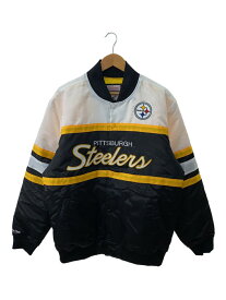 【中古】mitchell&ness◆スタジャン/XL/ポリエステル/BLK【メンズウェア】