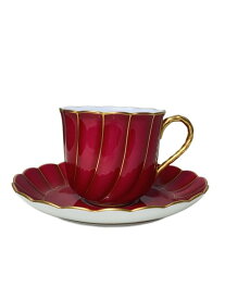 【中古】Noritake◆カップ&ソーサー/RED【キッチン用品】