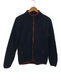 【中古】POLO RALPH LAUREN◆フリースジャケット/XL/ポリエステル/NVY/無地【レディースウェア】