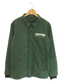 【中古】THRASHER◆スラッシャー/スノボウェアー/コーチジャケット/S/グリーン/緑【スポーツ】