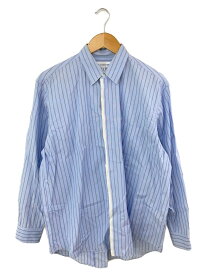 【中古】COMME des GARCONS SHIRT◆長袖シャツ/S/コットン/BLU/ストライプ【メンズウェア】