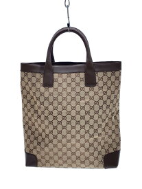 【中古】GUCCI◆トートバッグ_GGキャンバス/キャンバス/ブラウン/茶色【バッグ】