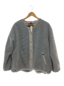 【中古】ALPHA INDUSTRIES◆フリースジャケット/TA7070-8002/M/ポリエステル/GRY/ボアジャケット【レディースウェア】