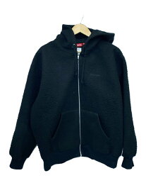【中古】Supreme◆Pilled Zip Up Hooded Sweatshirt/L/コットン/BLK/無地【メンズウェア】