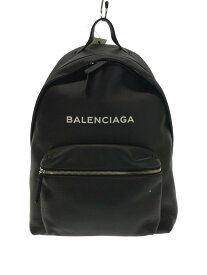 【中古】BALENCIAGA◆リュック/レザー/ブラック/黒/CHC19S10842/エブリディ バックパック/鞄/バック/カバン【バッグ】