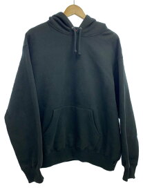 【中古】Supreme◆パーカー/M/コットン/BLK/Satin Applique Hooded Sweatshirt/バックロゴ【メンズウェア】