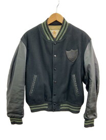 【中古】GOLDEN BEAR◆スタジャン/M/ウール/BLK【メンズウェア】