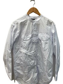 【中古】Engineered Garments◆Banded Collar Shirt 100s 2Ply Broadcloth/S/コットン/WHT/無【メンズウェア】