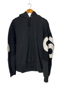 【中古】Supreme◆パーカー/23AW Big Logo Jacquard Hooded Sweatshirt/L/コットン/BLK【メンズウェア】