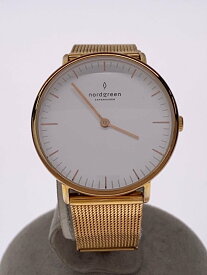 【中古】nordgreen◆クォーツ腕時計/アナログ/WHT/GLD【服飾雑貨他】
