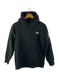 【中古】THE NORTH FACE◆SQUARE LOGO HOODIE_スクエアロゴフーディー/M/ポリエステル/BLK【メンズウェア】