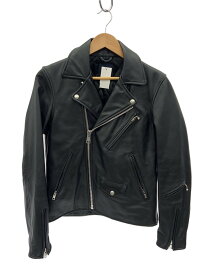 【中古】AMERICAN RAG CIE◆ダブルライダースジャケット/1/牛革/AKS-M152-BL056【メンズウェア】
